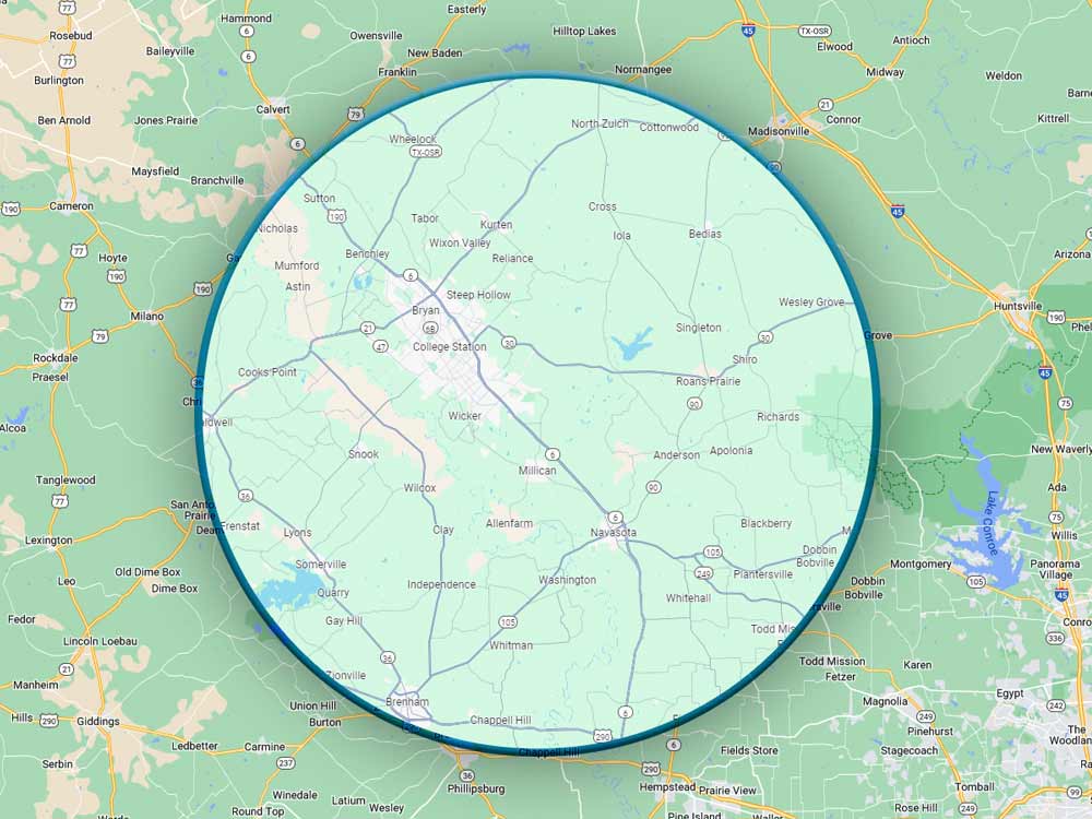 Candor Roofing Solutions Service Area Map