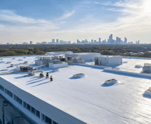 Flat roof commercial maintenance in Texas